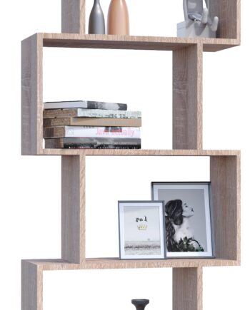 Dekorativ Zig-zag Reol  196   60   24 Cm  Naturfarvet