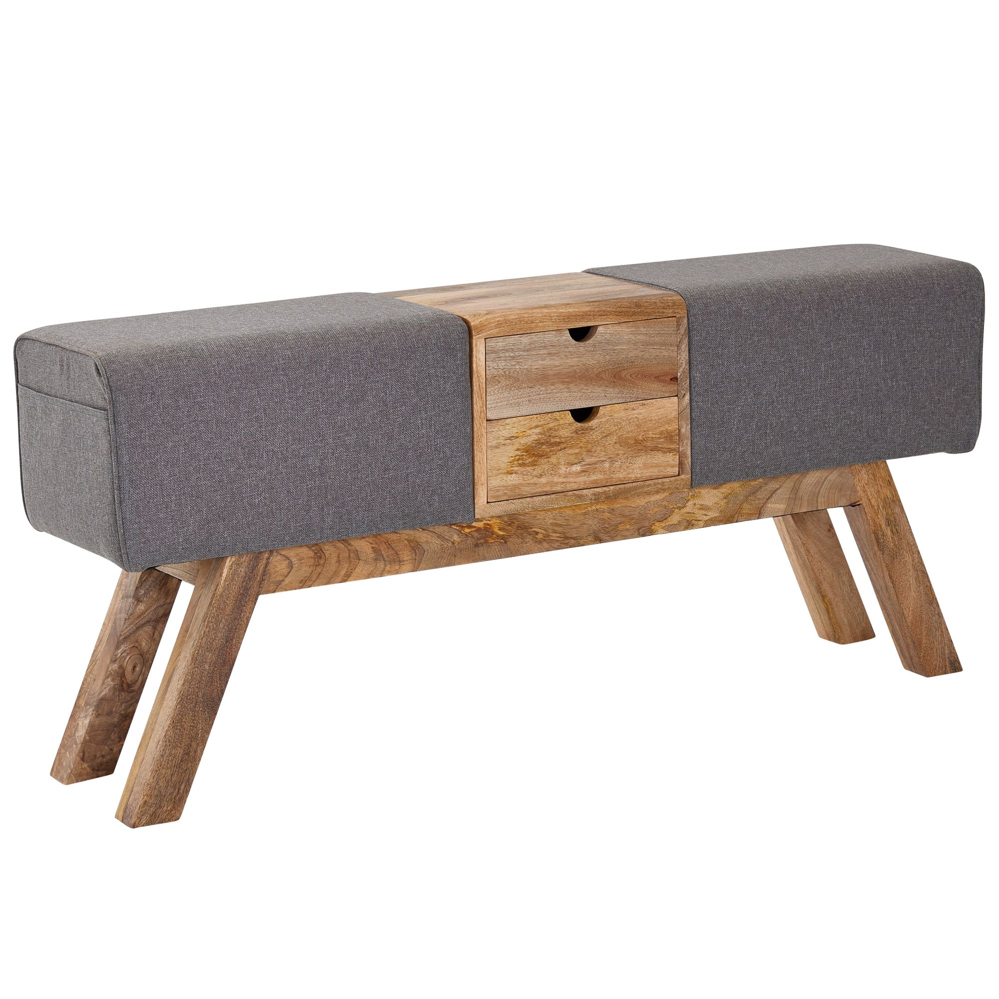 Designer Bænk   Gymnastik   Springbok Look  120x56x30 Cm  Grå