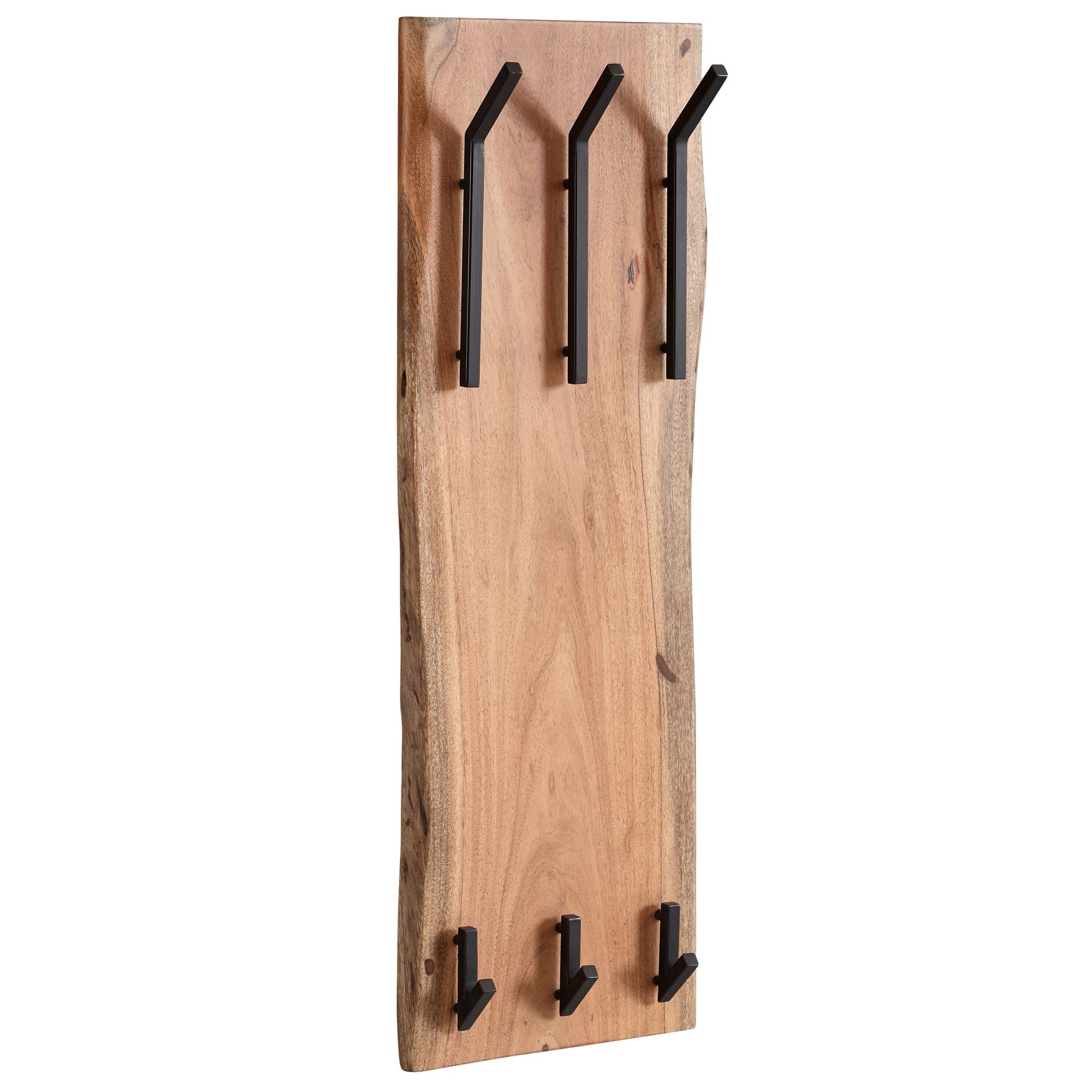 Designer Knagerække  Massivt Træ   Metal  35     100   11 Cm  Brun
