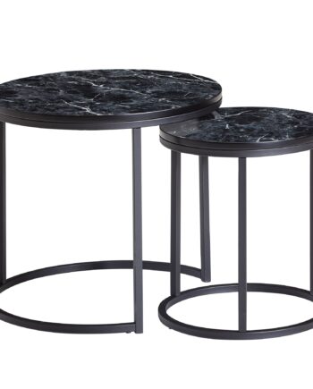 Designer Sideborde  Sæt Med    Marmor-look  Glam-stil  Sort