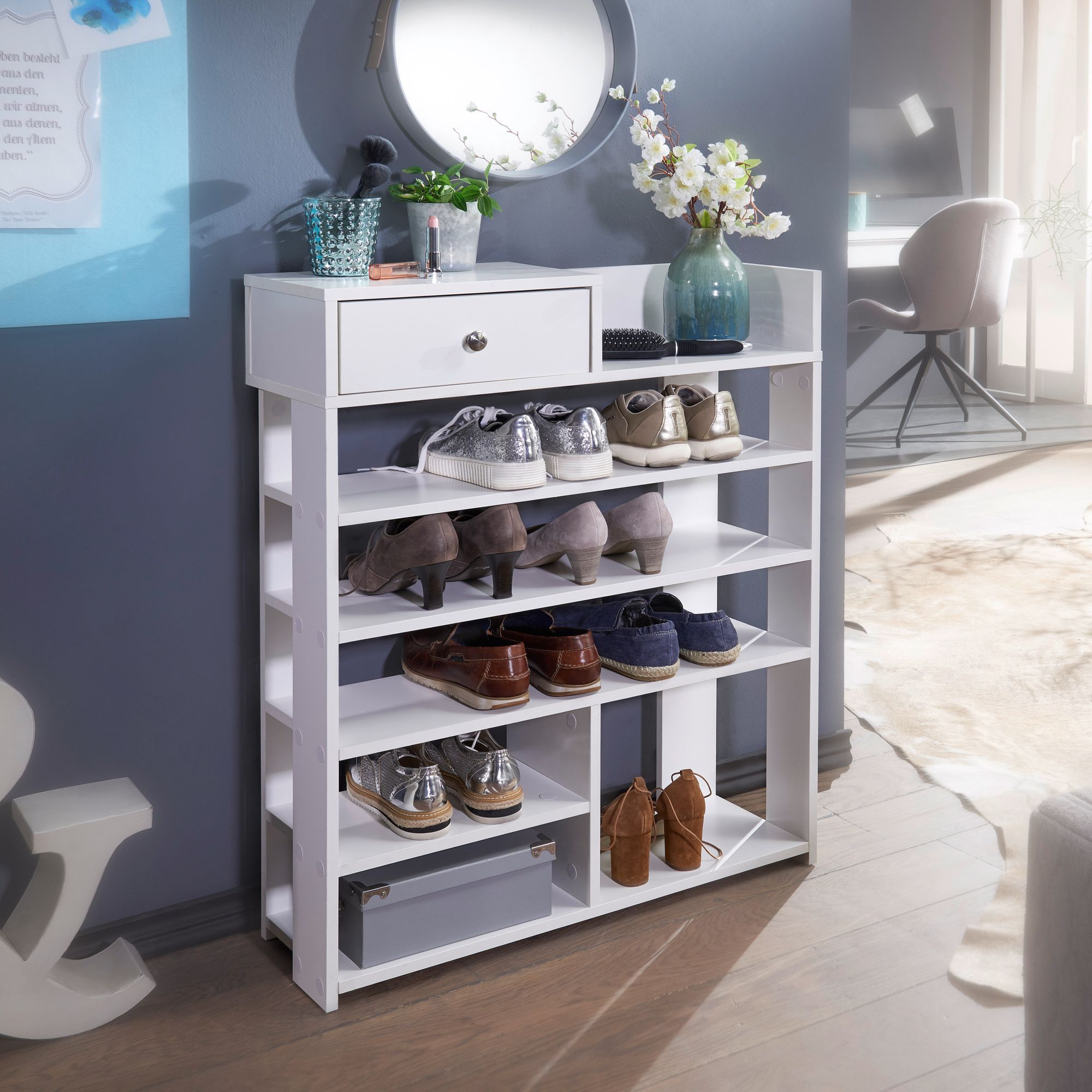 Designer Skoreol  Skandinavisk Stil  75   92     24 Cm  Hvid