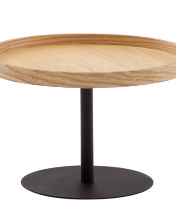 Designer Sofabord   Japandi Stil  61x61x40 Cm  Naturfarvet