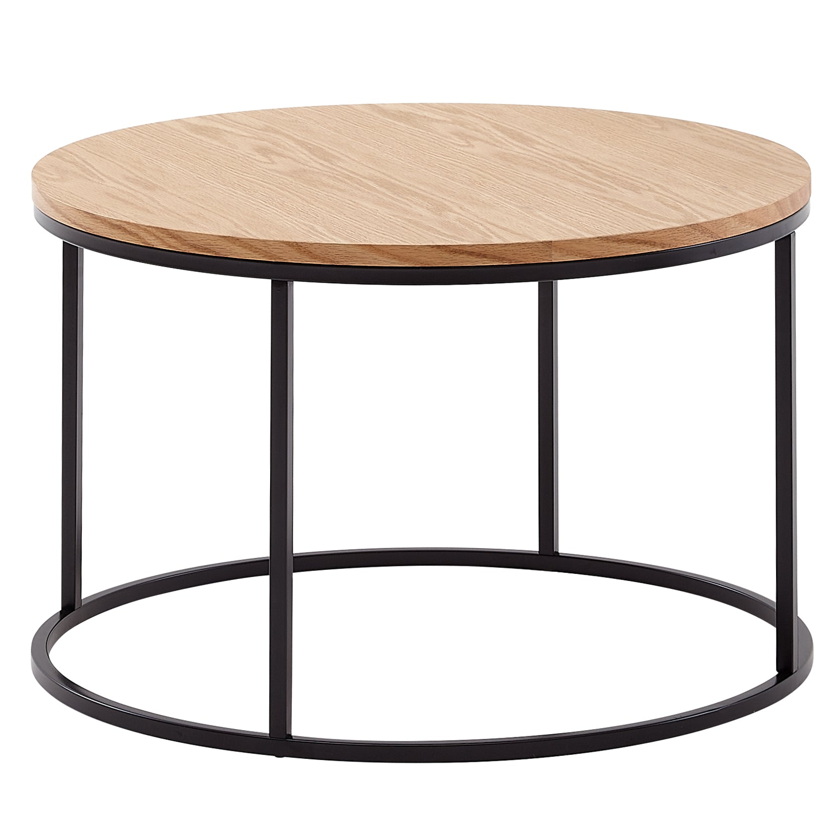 Designer Sofabord   Japandi-look  70x70x45 Cm  Naturfarvet Eg