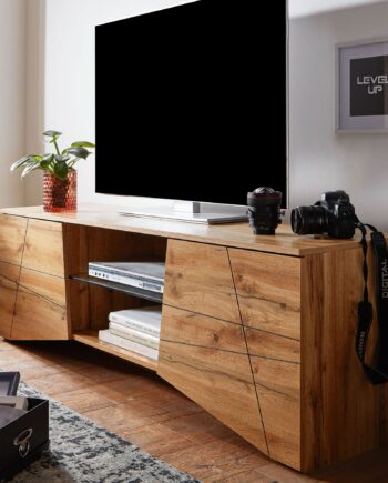 Designer Tv-møbel   Lav Kommode  160x50x40 Cm  Naturfarvet