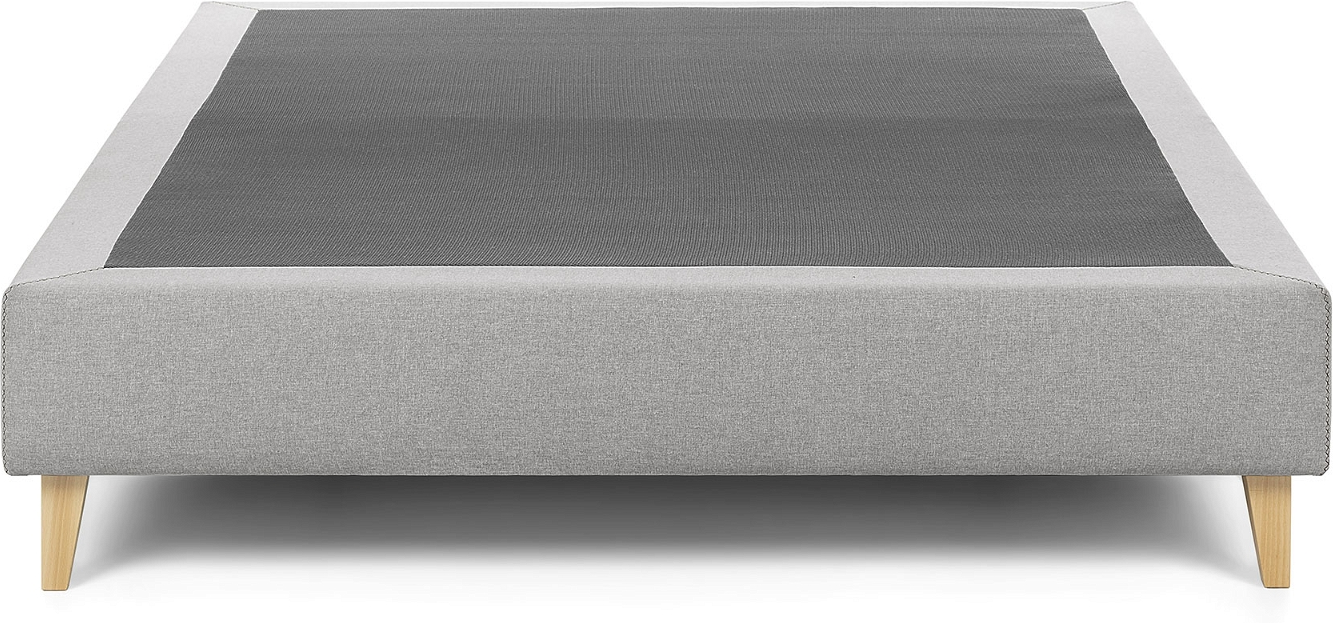 Dobbeltseng Kave Home Nikos Polstret Grå 160x200 Cm Sengeramme Nordisk Design