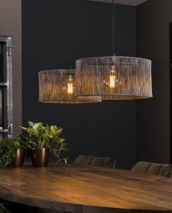 Dow Loftlampe   Metal Med To Skærme Levering Uden Pære