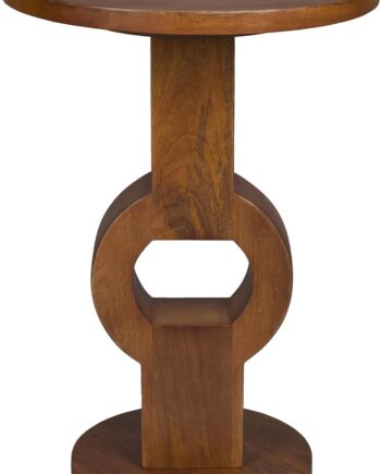 Dutchbone Tondo Sidebord   Massivt Mangotræ Kaffebrun Småbord 36x36x53 Cm