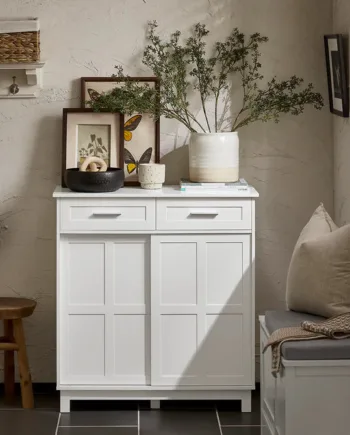 Elegant Kommode   Skænk   Skandi-look  80x40x85 Cm  Hvid