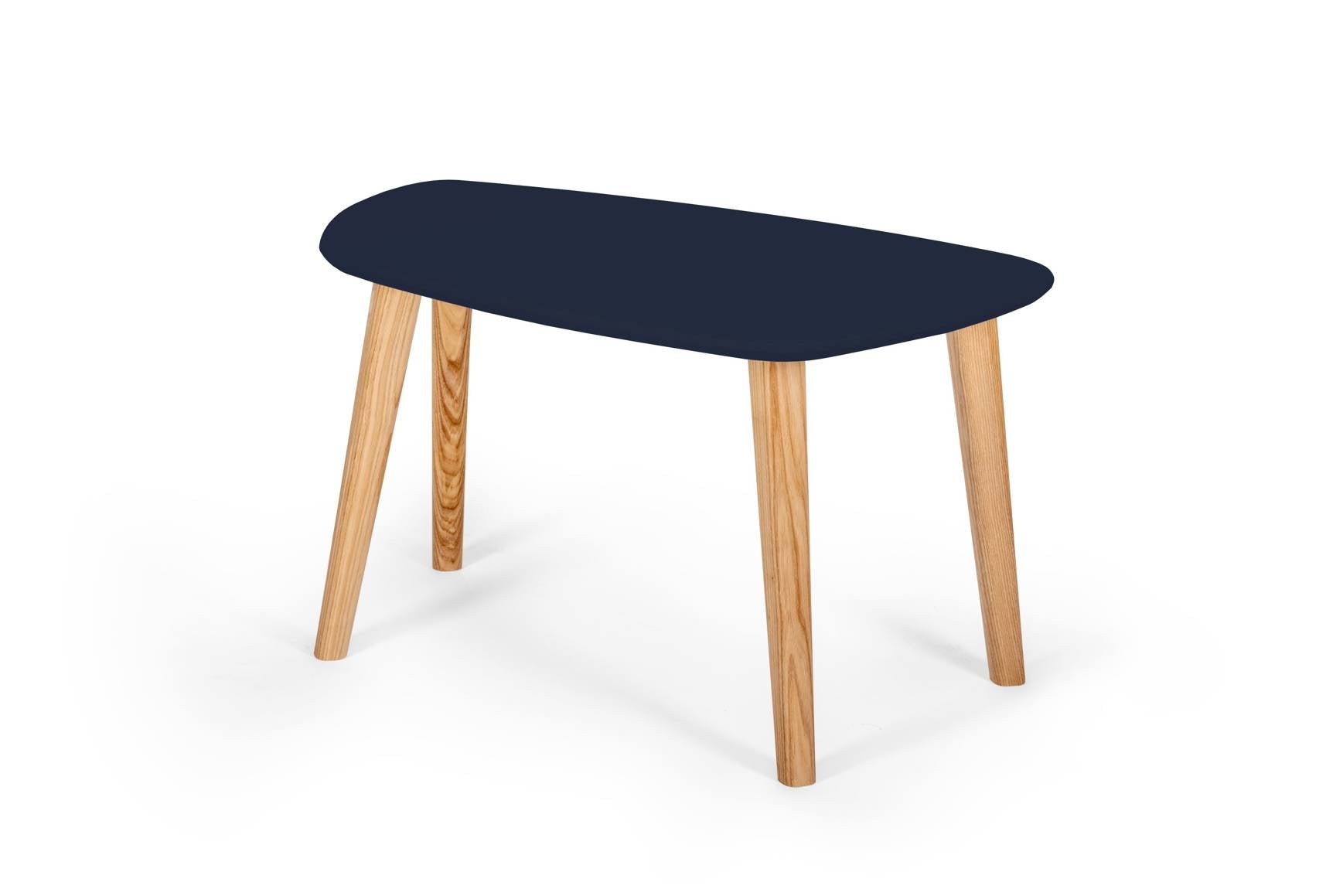 Endocarp Sofabord 68x41x40cm Marineblå   Asketræ