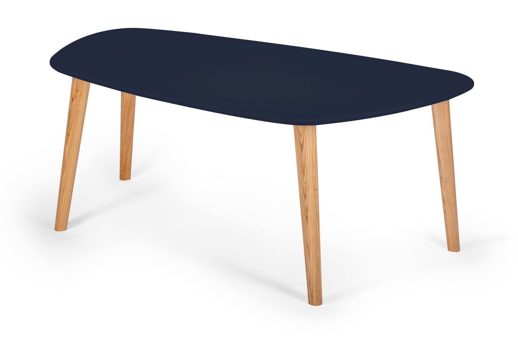 Endocarp Sofabord 110x66x45cm Marineblå   Asketræ