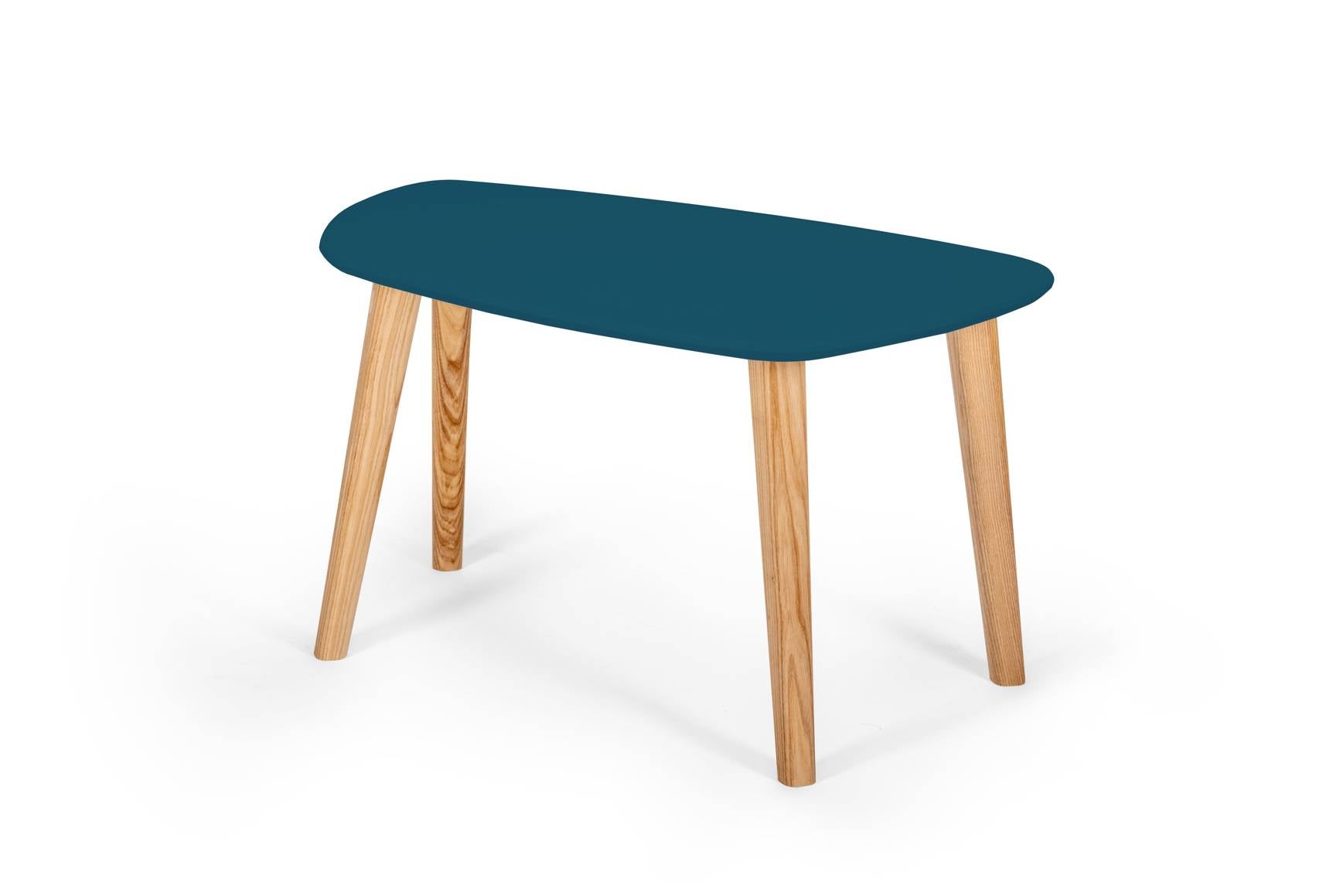Endocarp Sofabord 68x41x40cm Petrol Blue   Askwood