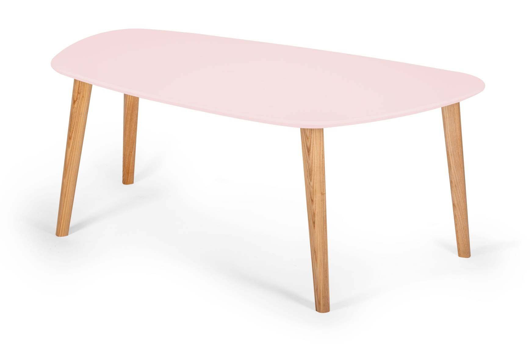 Endocarp Sofabord 110x66x45cm Powderpink   Asketræ