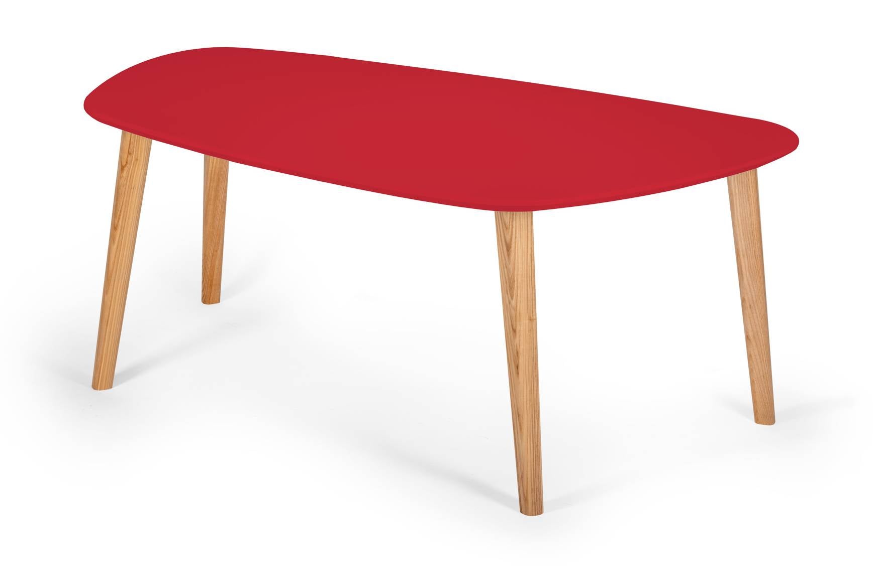 Endocarp Sofabord 110x66x45cm Pure Red   Asketræ