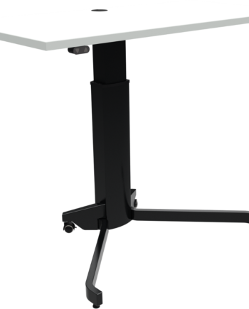 Enkeltben Hæve- Sænkebord Zennord Aerotable 120x60 Cm Hvid Sort