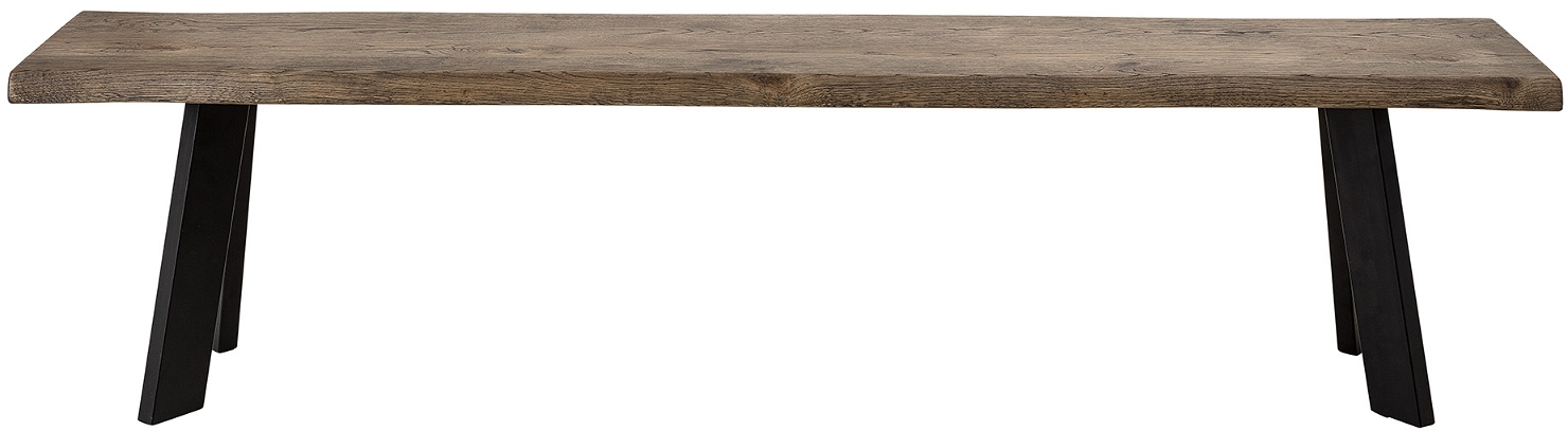 Entrébænk Bloomingville Cozy Raw Mørkt Egetræ Og Sort Jern 190 Cm