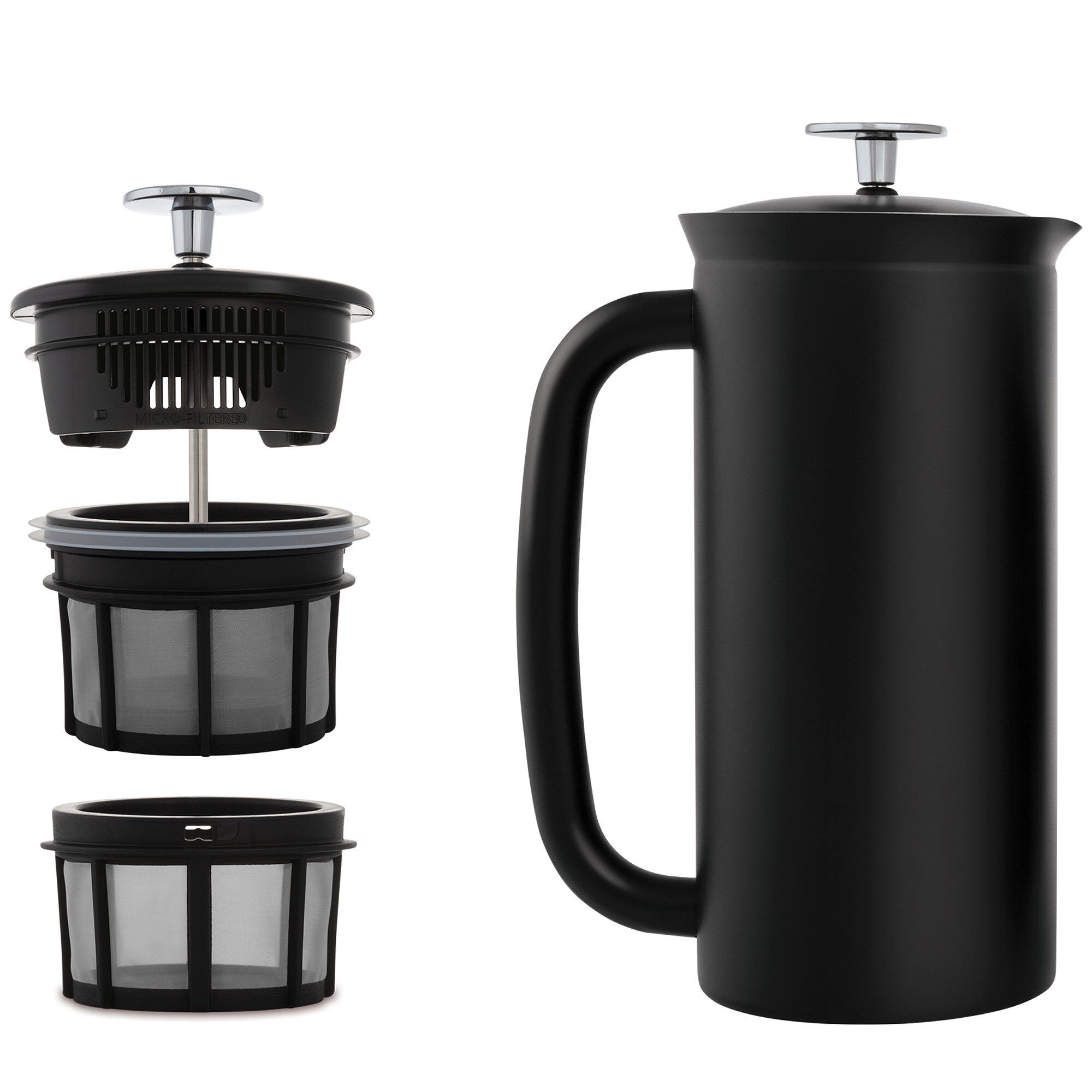 Espro P7 Stempelkande Sort Stål   Liter