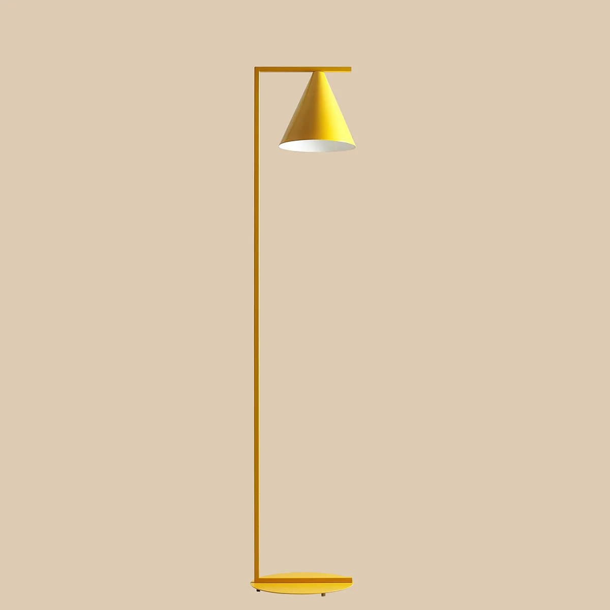 Frigg- Gulvlampe Sennepsgul Metal