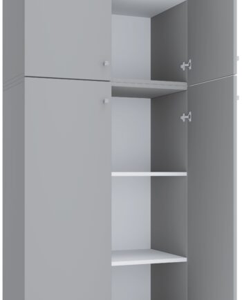 Garderobeskab  Quot Lona Xxl Quot  Med Skuffe  200   70   39 Cm  Grå
