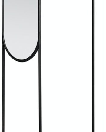 Garderobespejl Broste Copenhagen Archie Sort Metal 180x40x70 Cm