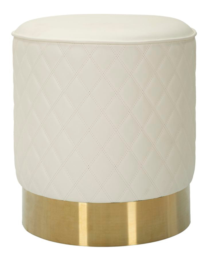 Glam Taburet   Træ  Mdf  Metal   36x39 Cm