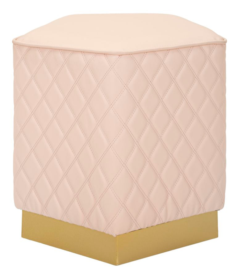 Glam Taburet   Træ  Mdf  Metal   35x35x38 Cm
