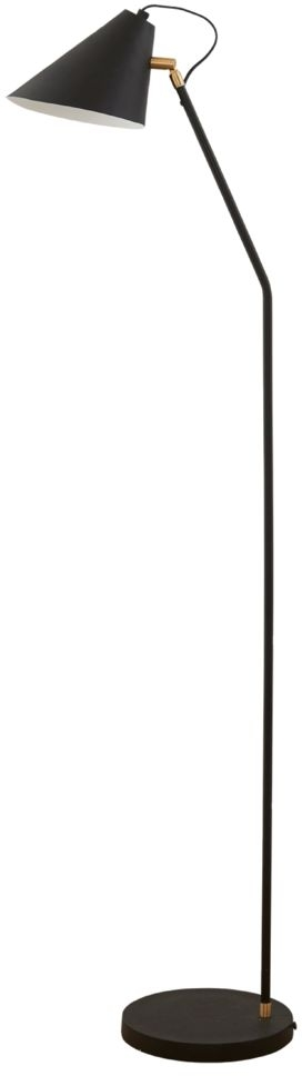 Gulvlampe House Doctor Club   Læselampe Med Justérbart Lampehoved   Sort Metal ø20   H130 Cm