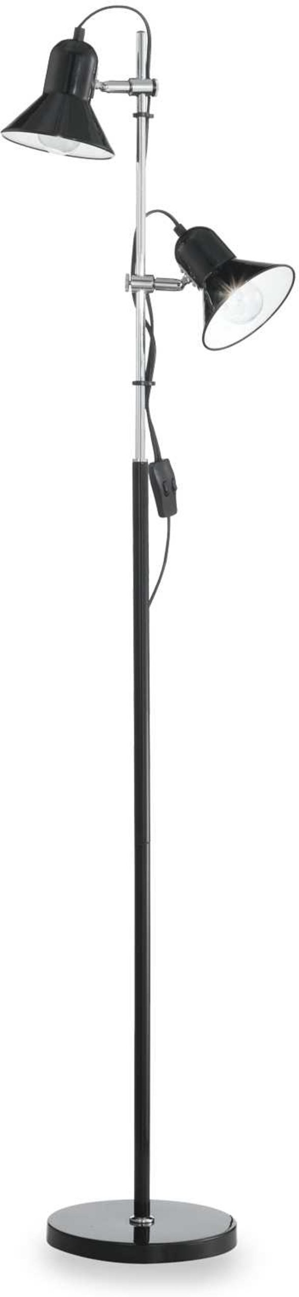 Gulvlampe Ideal Lux Polly Sort Metal ø22 H154 Cm Minimalistisk Standerlampe