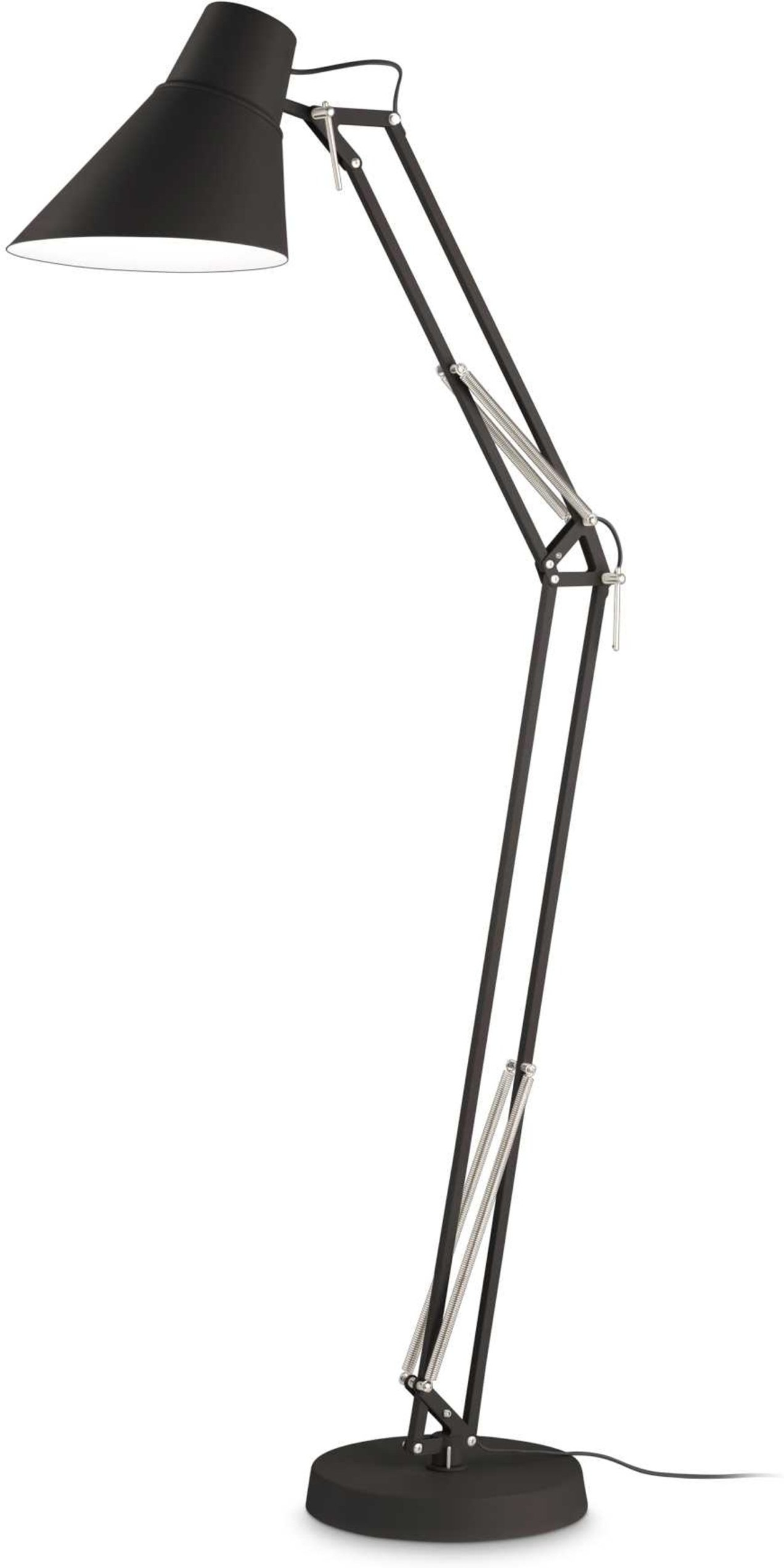 Gulvlampe Ideal Lux Sally Sort Metal Justerbar Arm ø29xh160 Cm