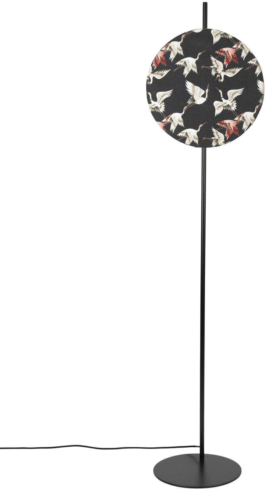 Gulvlampe Standlampe Studio White Jaylee Askegrå H158 Metal Stel Med Bomuldskærm