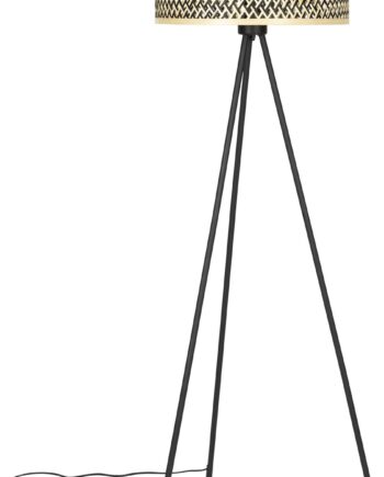 Gulvlampe Studio White Isla   Beige Bambustræ   ø60   H146 Cm