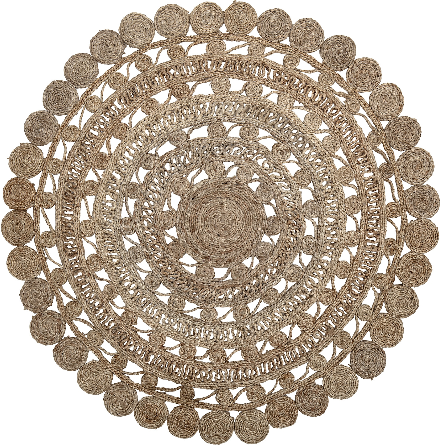 Gulvtæppe Bloomingville Cozy Jute Rund ø120 Cm Natur