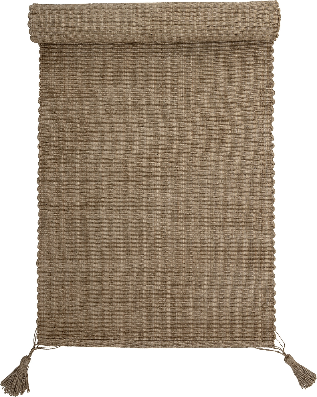 Gulvtæppe Bloomingville Karli 75x245 Cm Håndvævet Jute Natur Med Frynser