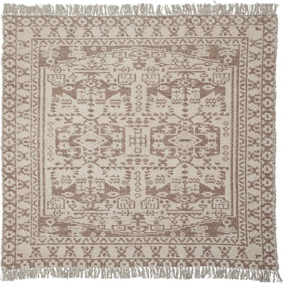 Gulvtæppe House Doctor Wowe 180   180 Cm Håndvævet Bomuld Polyester Beige