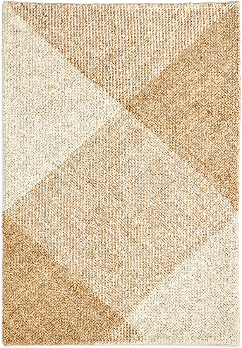 Gulvtæppe Kave Home Maelan 160x230 Cm Natur Jute-bomuld Jacquard Rustik Kolonial