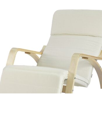 Gyngestol Relax Lænestol Med Justerbar Benstøtte  Beige