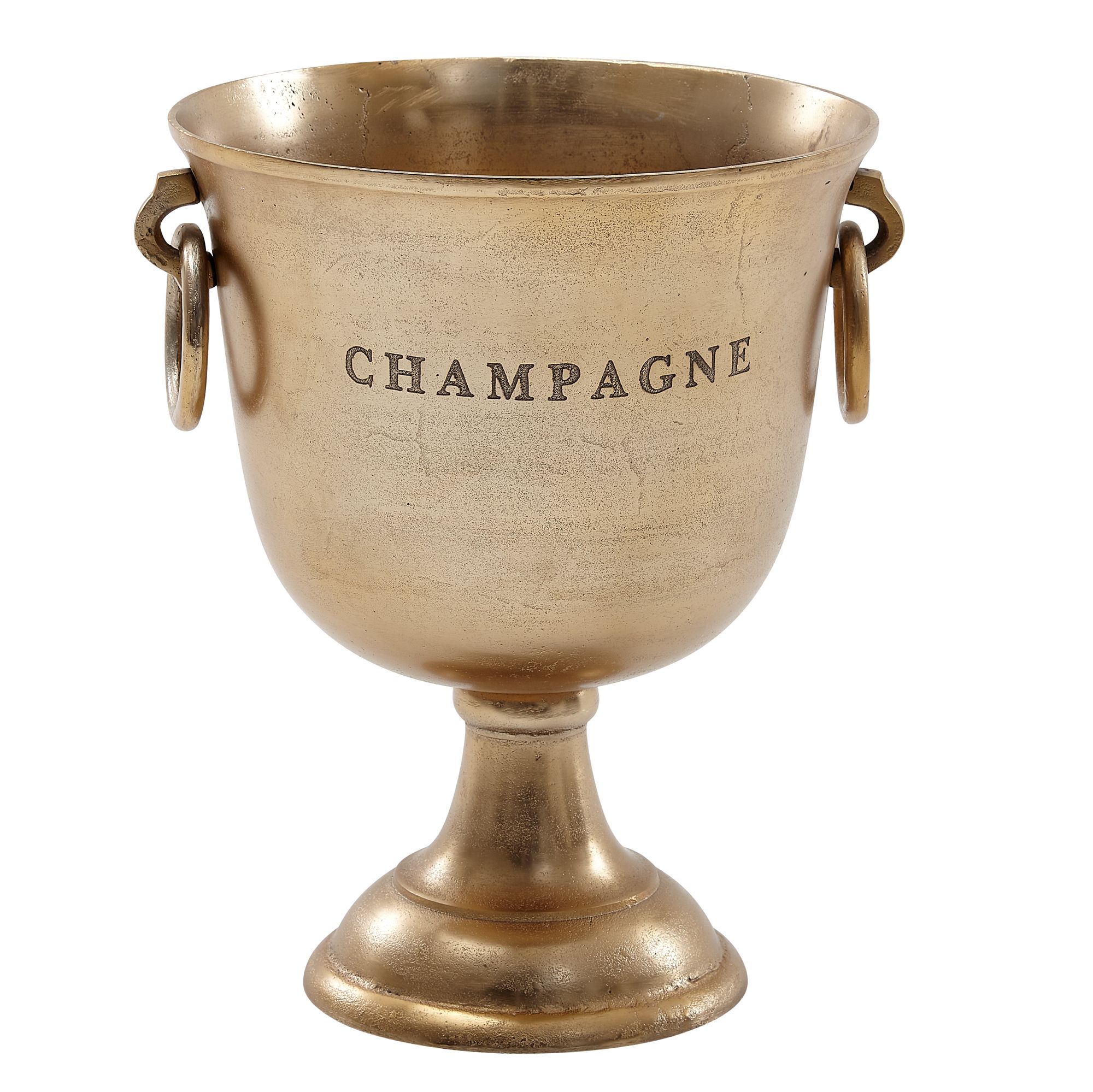 Håndlavet Champagnekøler  28x37x28 Cm  Aluminium  Guldfarvet