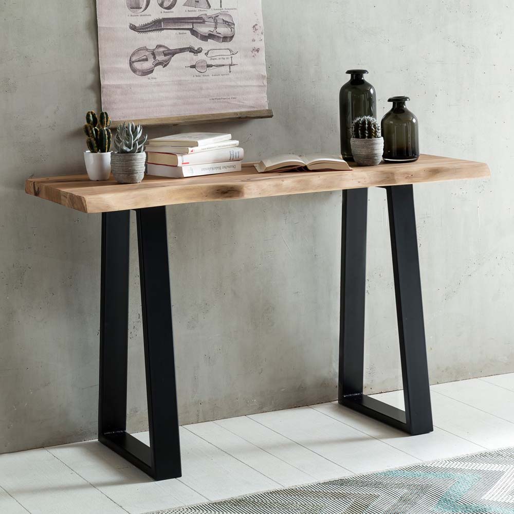 Håndlavet Konsolbord   Ubehandlet Naturligt Træ  Landlig Stil
