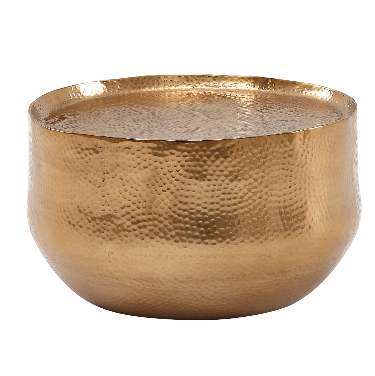 Håndlavet Sofabord   Metal  60x60x35 Cm  Guldfarvet