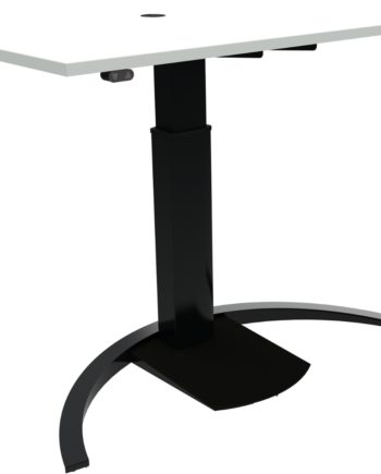 Hæve- Sænkebord Enkeltben Zennord Ergotable Firkantet Hvid Sort Mfc 68 120 Cm B60xl120 Cm