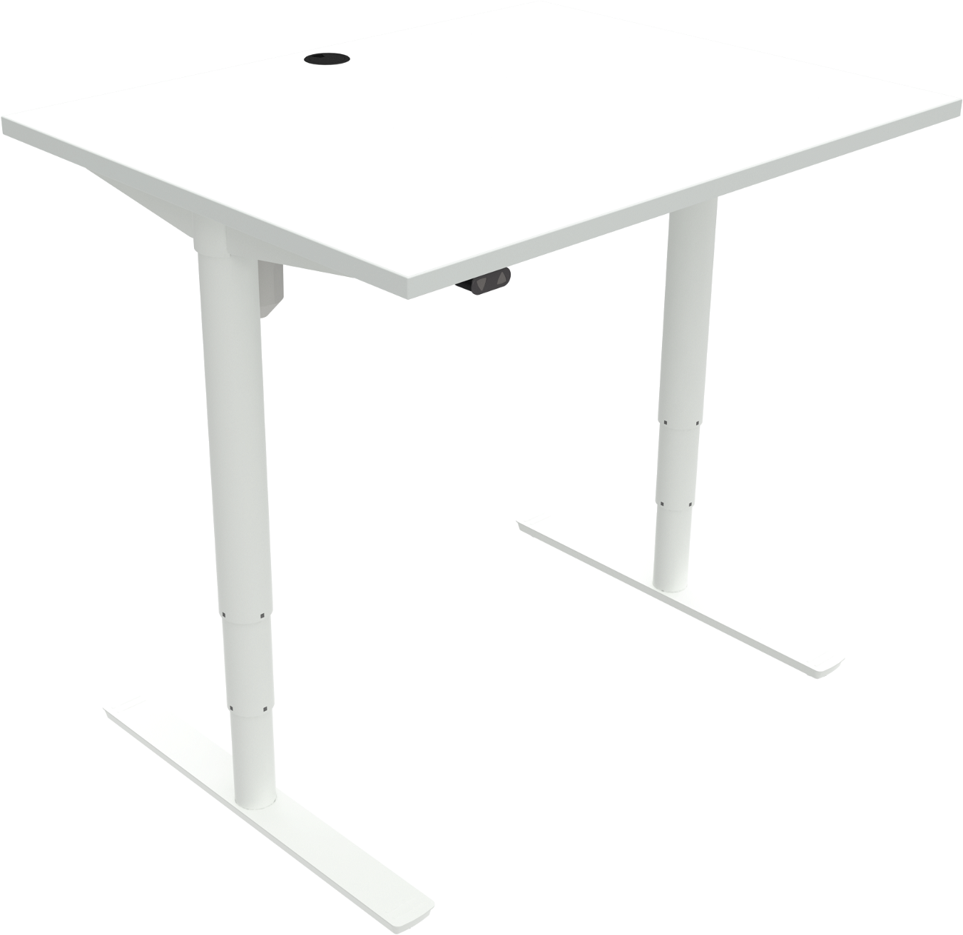 Hæve- Sænkebord Firkantet Zennord Comfortzone Skrivebord 100x80 Cm Hvid
