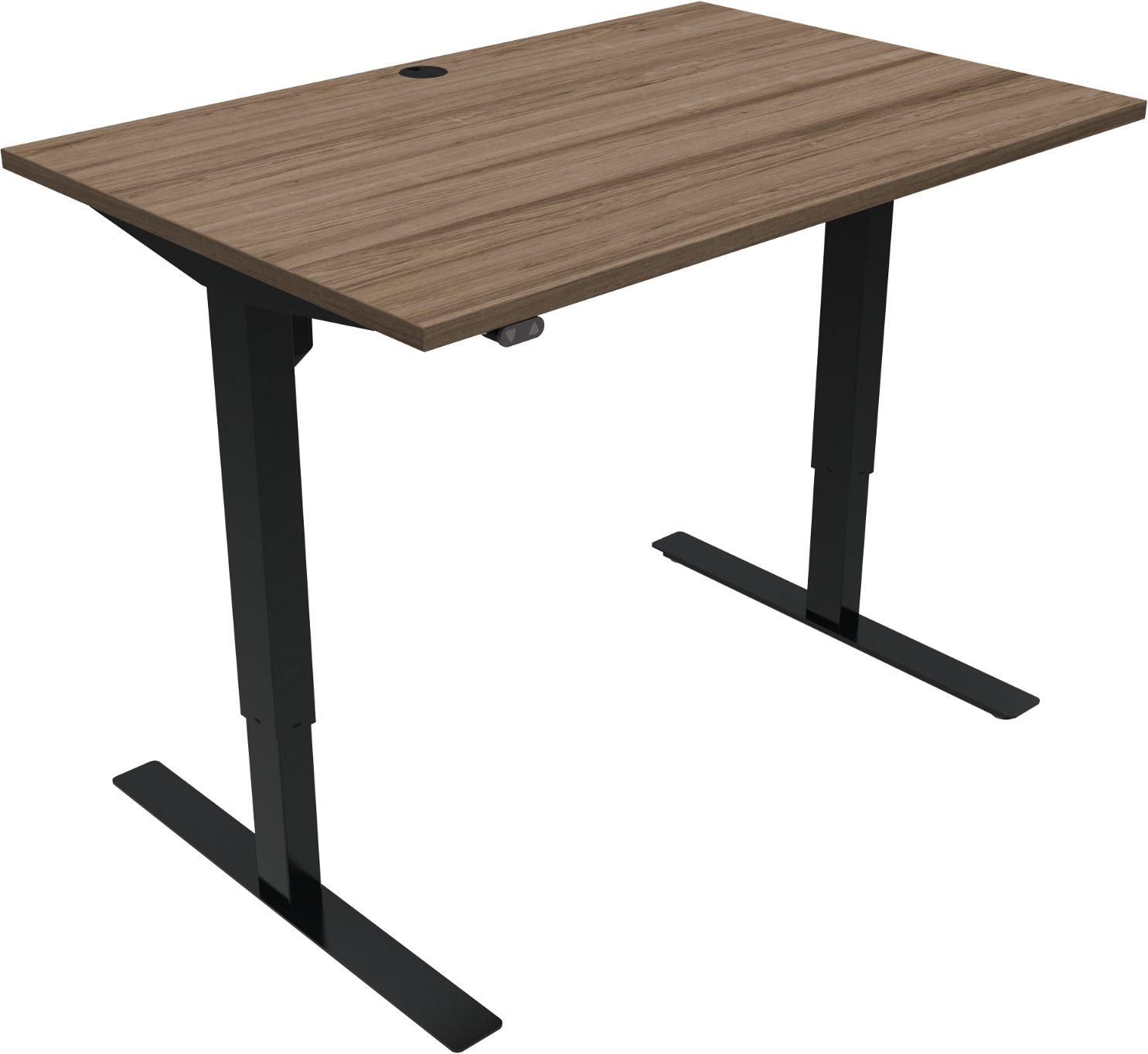 Hæve- Sænkebord Zennord Updown To-bens Højde 68-118 Cm 120x80 Cm Valnød Med Sort Stel