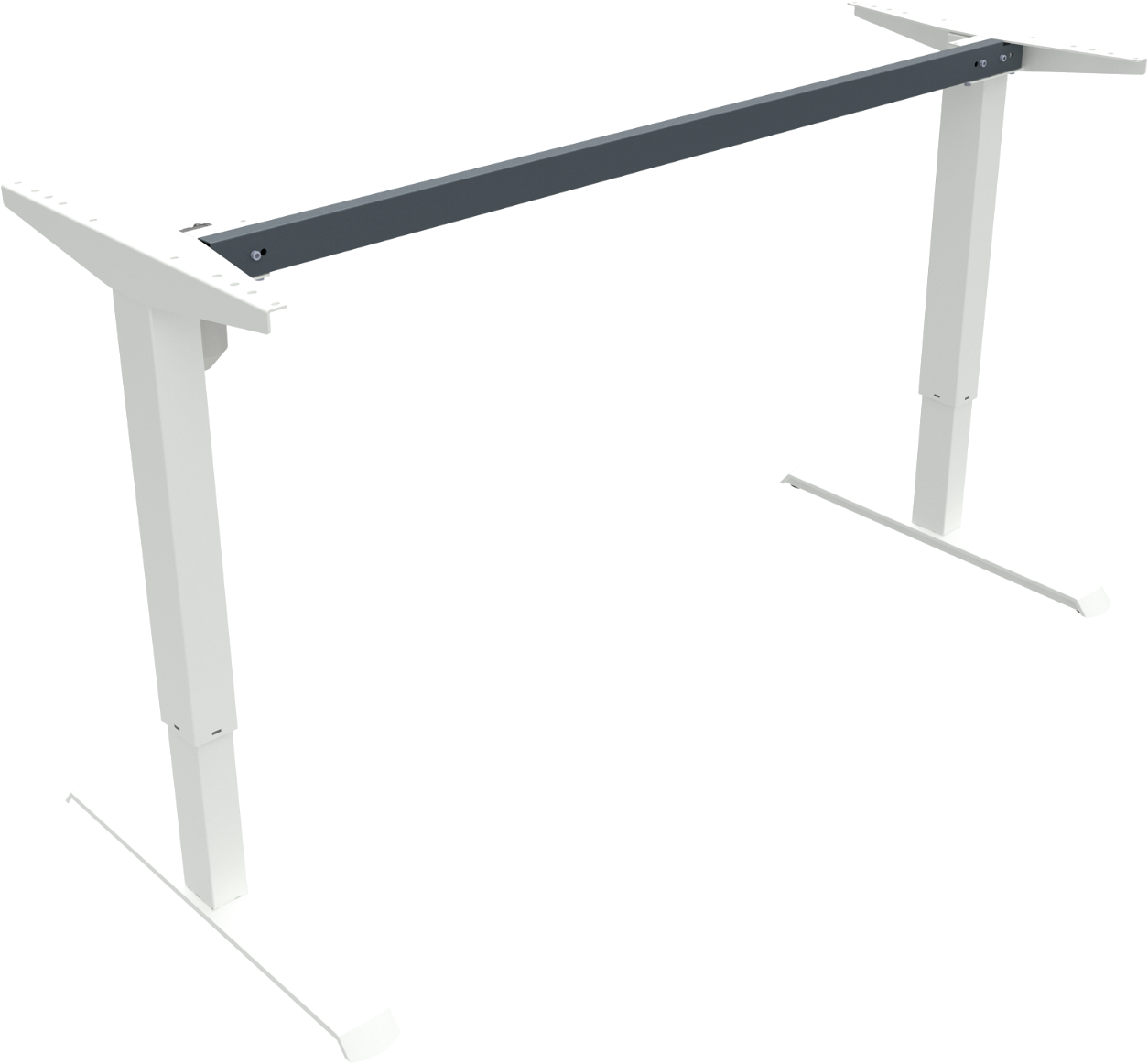 Hæve- Sænkebordstel Bordramme Zennord Adaptdesk 501-33 68 118 Cm Hvid Metal