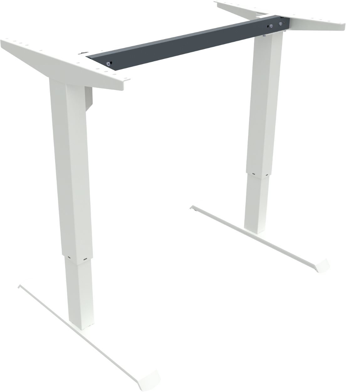 Hæve- Sænkebordstel Zennord Adaptdesk Hvid Justerbar Ramme 68-118 Cm Robust Metal