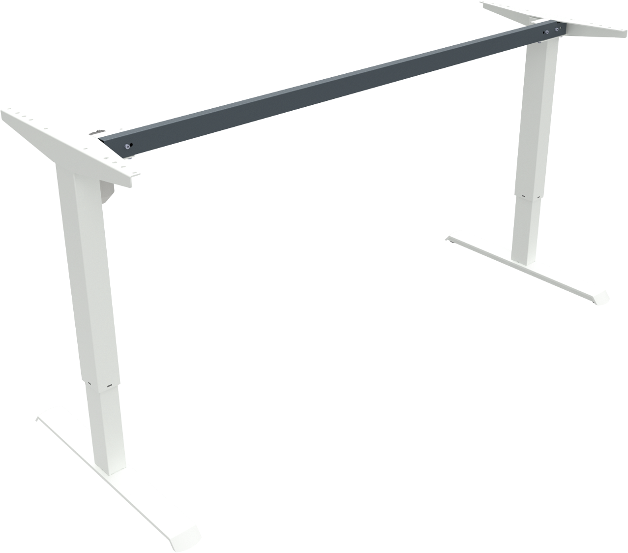 Hæve- Sænkebordstel Zennord Adaptdesk Justerbart 68-118 Cm Hvid Metal