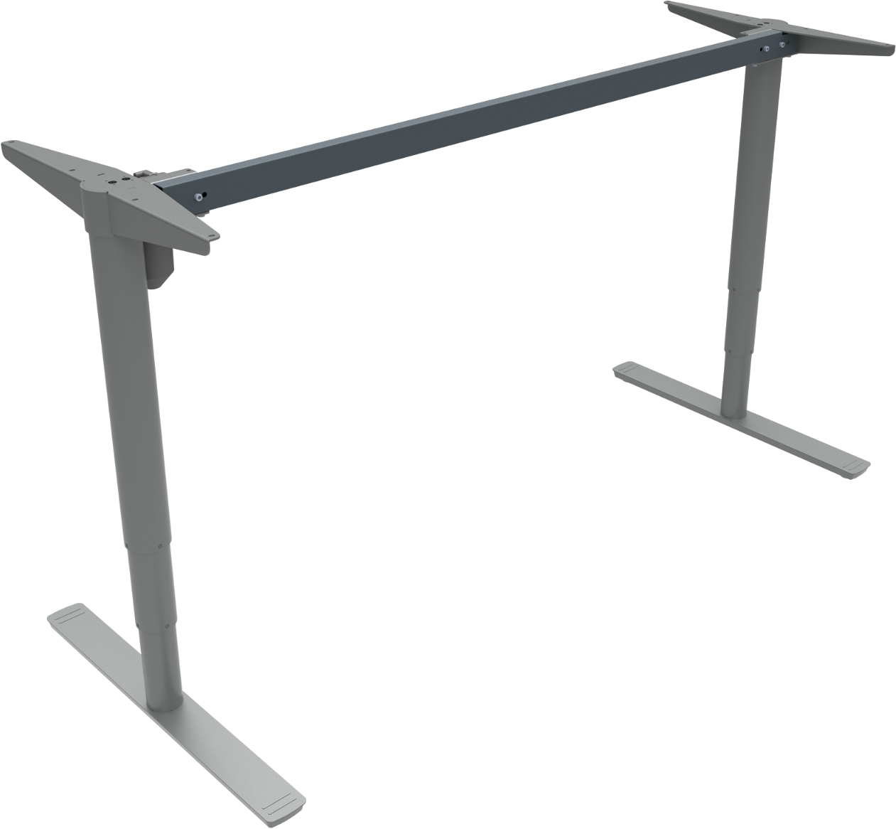 Hæve- Sænkebordstel Zennord Comfortzone Sølv Metal Ergonomisk Justerbart 65-125 Cm L152   B68 Cm