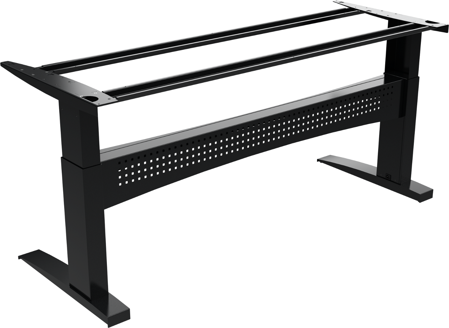 Hæve- Sænkebordstel Zennord Flexdesk   Sort Metal Med Justerbar Højde 65 122 Cm