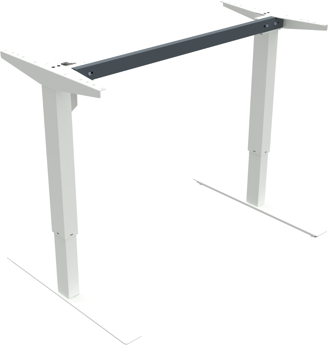 Hæve- Sænkebordstel Zennord Updown Hvidt Metal 68-118 Cm Ergonomisk Højdejustering Bæredygtigt