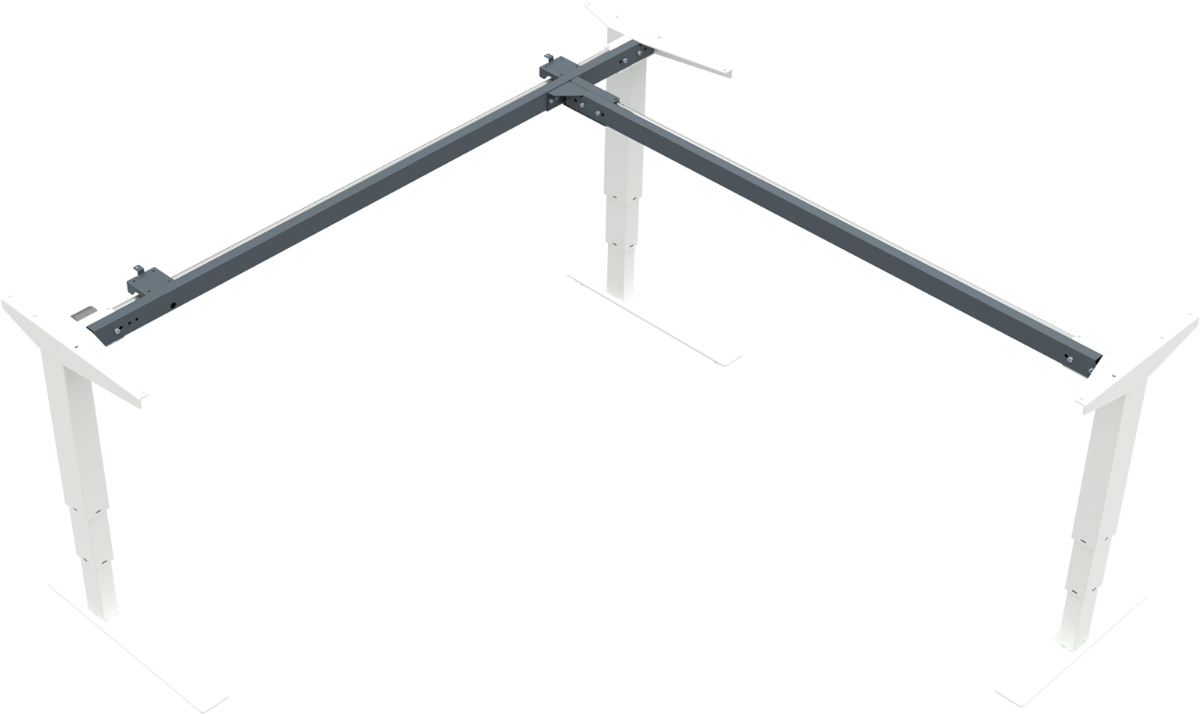 Hæve- Sænkebordstel Zennord Versastand Elektrisk Justerbart Metal Hvid 57-122 Cm