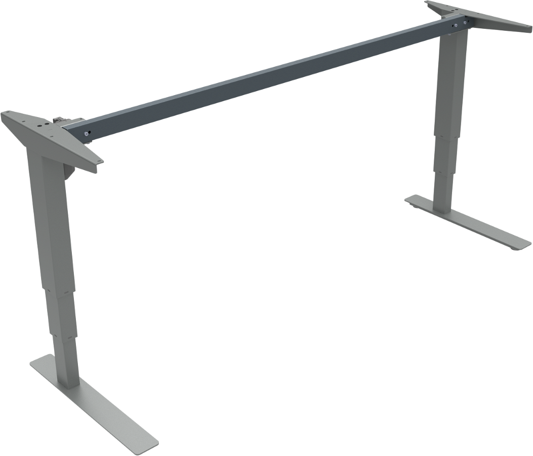 Hæve- Sænkestel Ramme Zennord Versastand Metal Sølv Højdejusterbar 57-122 Cm Open Frame