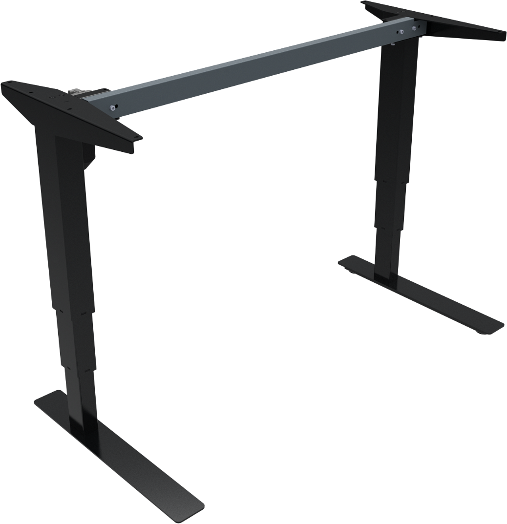 Hæve- Sænkestel Til Skrivebord Zennord Versastand Sort Metal Open Frame Justerbar 57-122 Cm